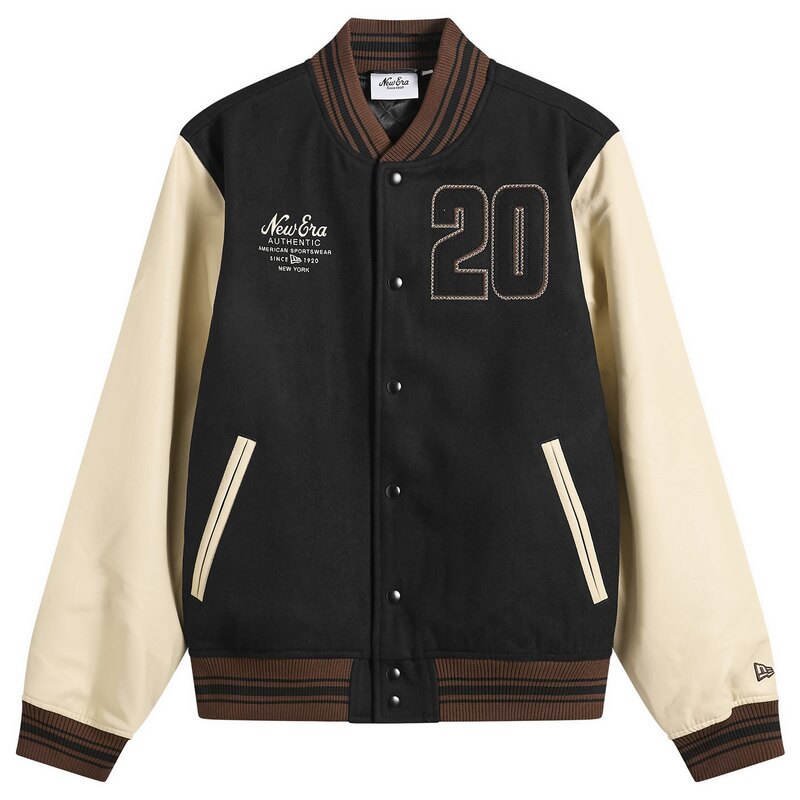 ニューエラ メンズ アウター ジャケット・ブルゾン New Era Varsity Jacket Black ブラック
