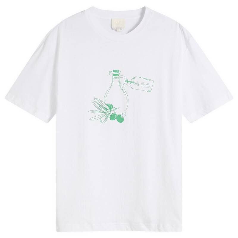 アーペーセー メンズ トップス Tシャツ A.P.C. Olive Oil T-Shirt White ホワイト