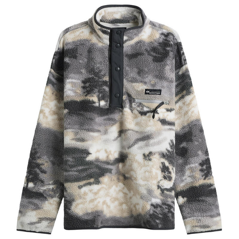 コロンビア メンズ アウター ジャケット・ブルゾン プリント フリース Columbia Helvetia II Printed Half Snap Fleece Shark Dreaming