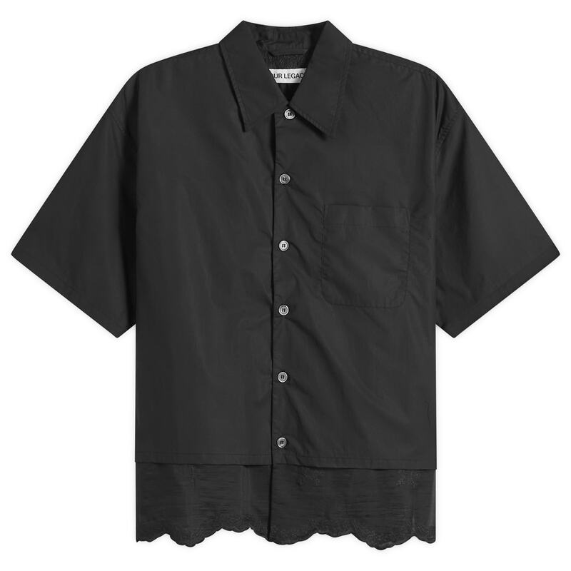 アワーレガシー メンズ トップス シャツ Our Legacy Poplin Every Short Sleeve Shirt Black ブラック