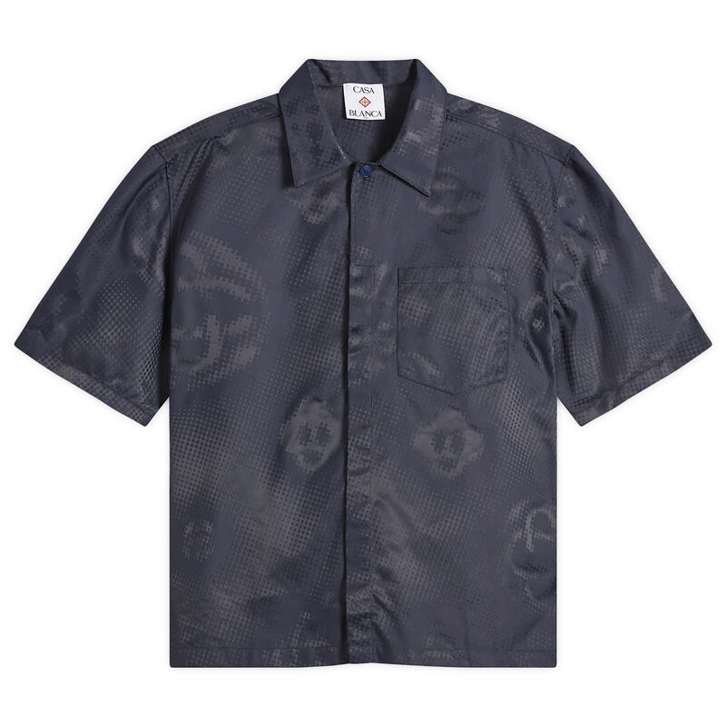 カサブランカ メンズ トップス シャツ Casablanca Monogram Shirt Navy ネイビー
