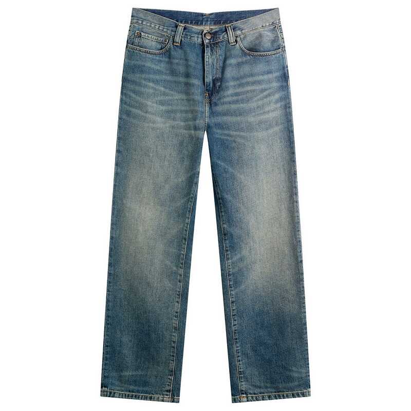 カーハート メンズ ボトムス デニムパンツ ジーンズ Carhartt WIP Aaron Regular Tapered Jeans Blue Worn Used Wash ブルー