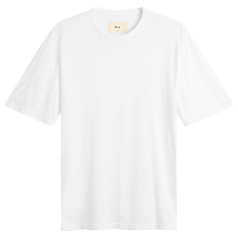 フォーク メンズ トップス Tシャツ Folk Relaxed Assembly T-Shirt White Nep ホワイト