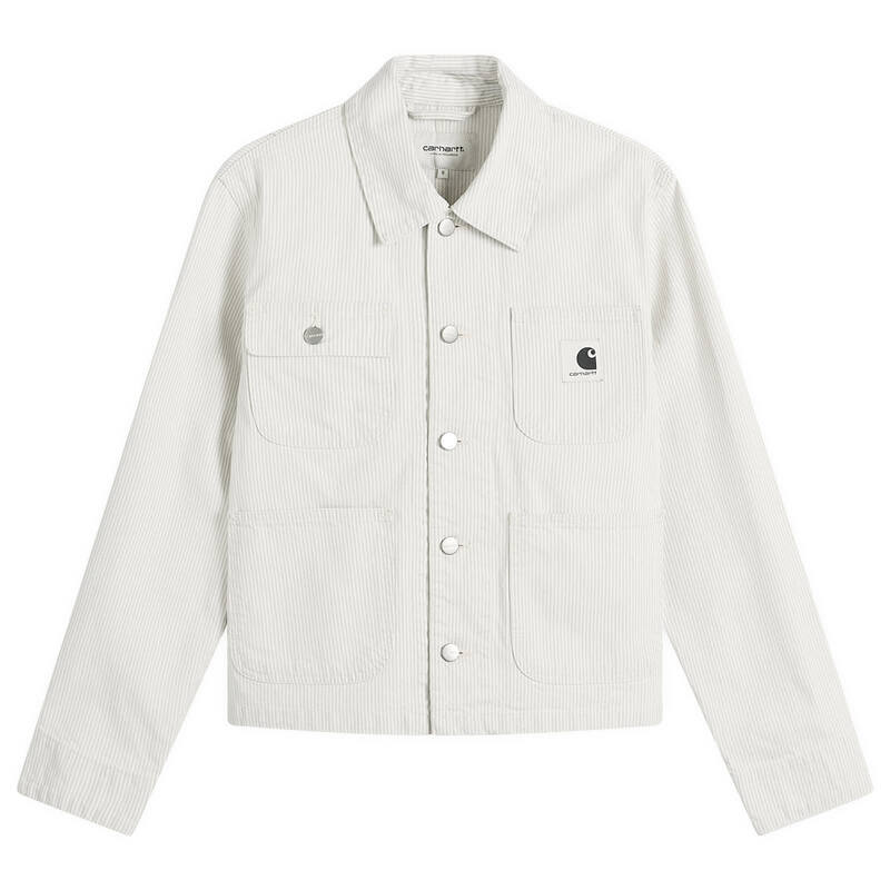 鉄道車両ハート型 レディース アウター 厚地の外套 Carhartt WIP Mercer Chore Coat Mercer Stripe Graphite \u0026 Wax 黒鉛 コート・ジャケット-レディースファッション