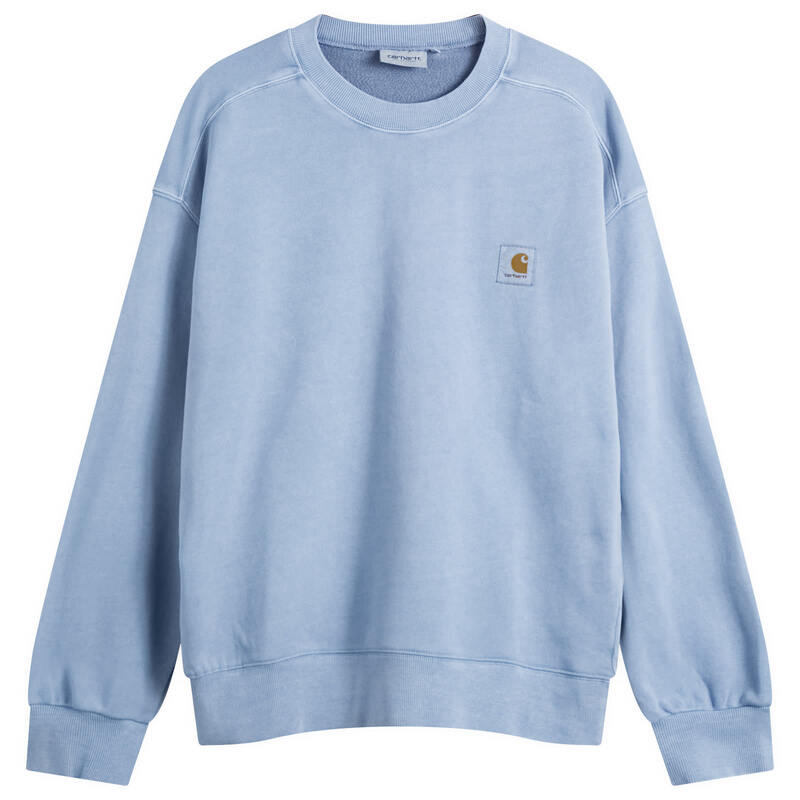 カーハート メンズ アウター パーカー・スウェット シャツ Carhartt WIP Nelson Sweatshirt Gentle Blue Garment Dyed ブルー