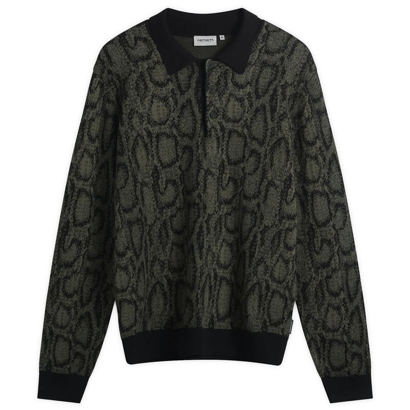カーハート メンズ トップス ポロシャツ ニット Carhartt WIP Snake Knit Polo Leaf