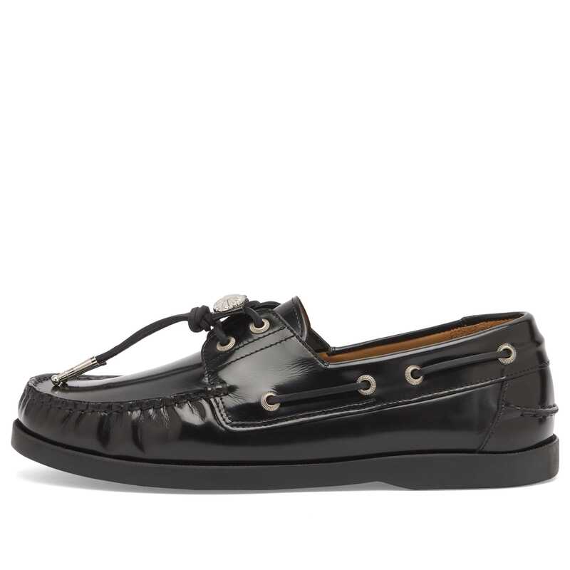 トゥーガ ピューラ レディース シューズ スリッポン・ローファー なめし革 TOGA PULLA Leather Loafers Black 黒いこと