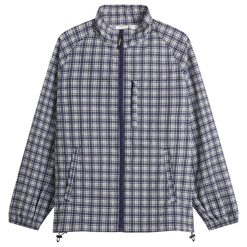 グラミチ レディース アウター ジャケット・ブルゾン Gramicci Checkered Shell Jacket Navy Check ネイビー|ReVida 店