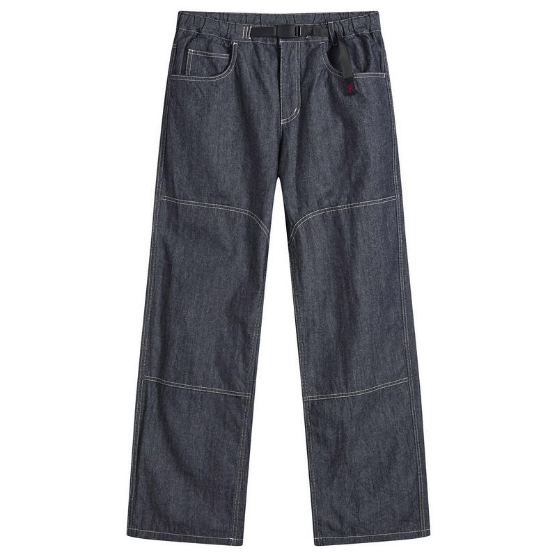 グラミチ レディース ボトムス 心地好いズボン下 Gramicci Japanese Chambray Double Knee Pant Navy 米国海軍