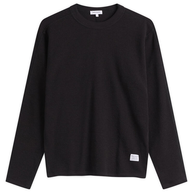 ノースプロジェクト メンズ トップス Tシャツ Norse Projectstevns Military Rib Long Sleeve T-Shirt Black ブラック