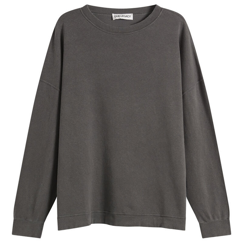 アワーレガシー メンズ アウター パーカー・スウェット ティーシャツ Our Legacy Washed Slack Sweatshirt Black 黒いこと メンズファッション-トップス-パーカー