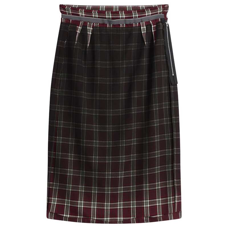 マルタンマルジェラ レディース ボトムスカート ミディ Maison Margiela Check Midi Skirt Cobalt & Black ブラック