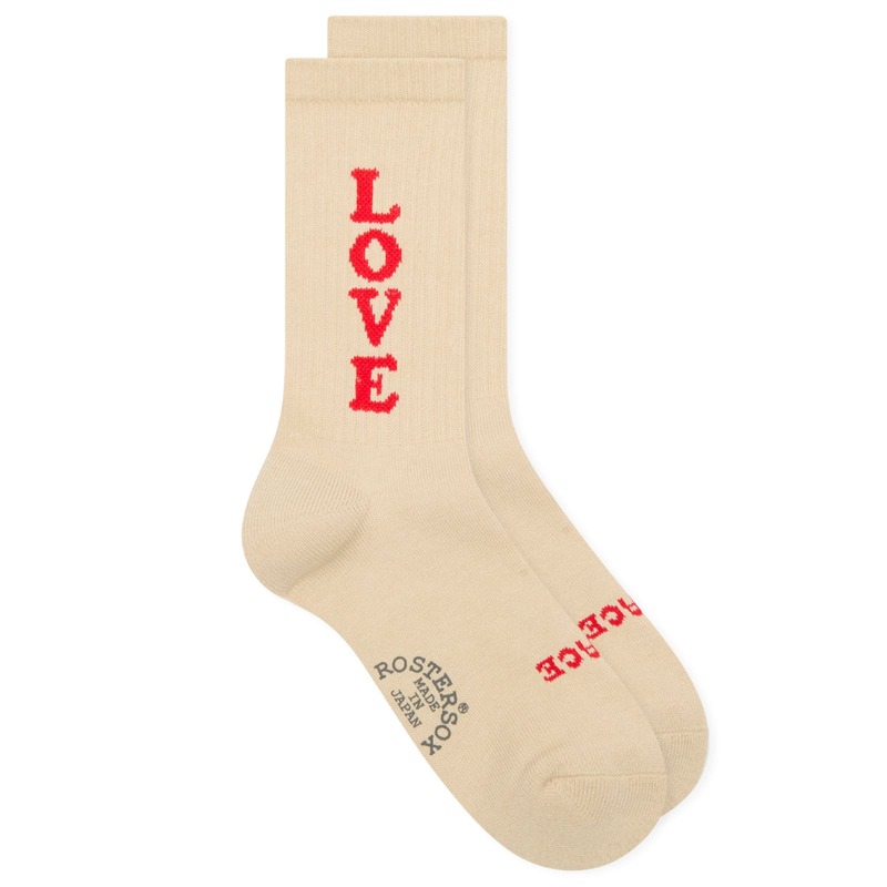 ロスターソックス メンズ アンダーウェア 靴下 Rostersox Love Socks Beige ベージュ