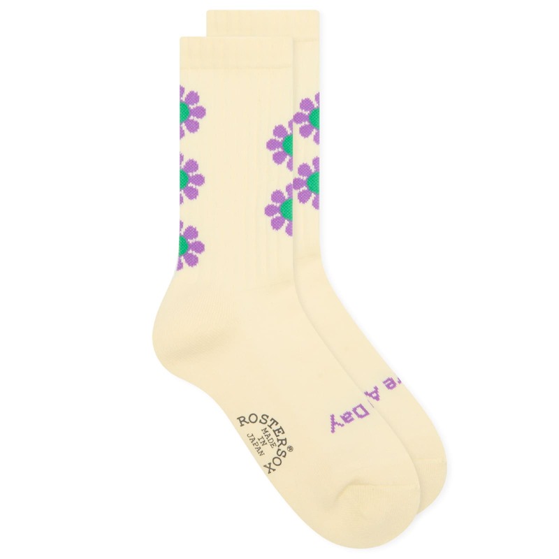 ロスターソックス メンズ アンダーウェア 靴下 Rostersox Peace Socks Yellow イエロー