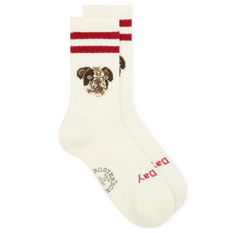 ロスターソックス メンズ アンダーウェア 靴下 Rostersox Dog Socks White ホワイト