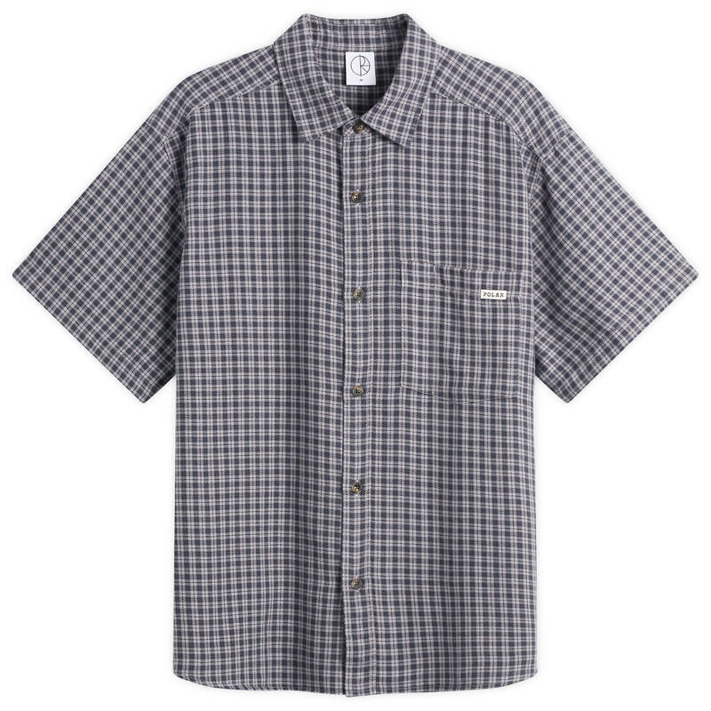 ポーラー スケート カンパニー メンズ トップス シャツ Polar Skate Co. Mitchell Short Sleeve Shirt Petrol & Bordeaux