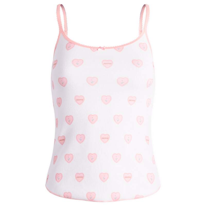 スキムズ レディース トップス タンクトップ SKIMS Pointelle Tank Snow Lace Hearts