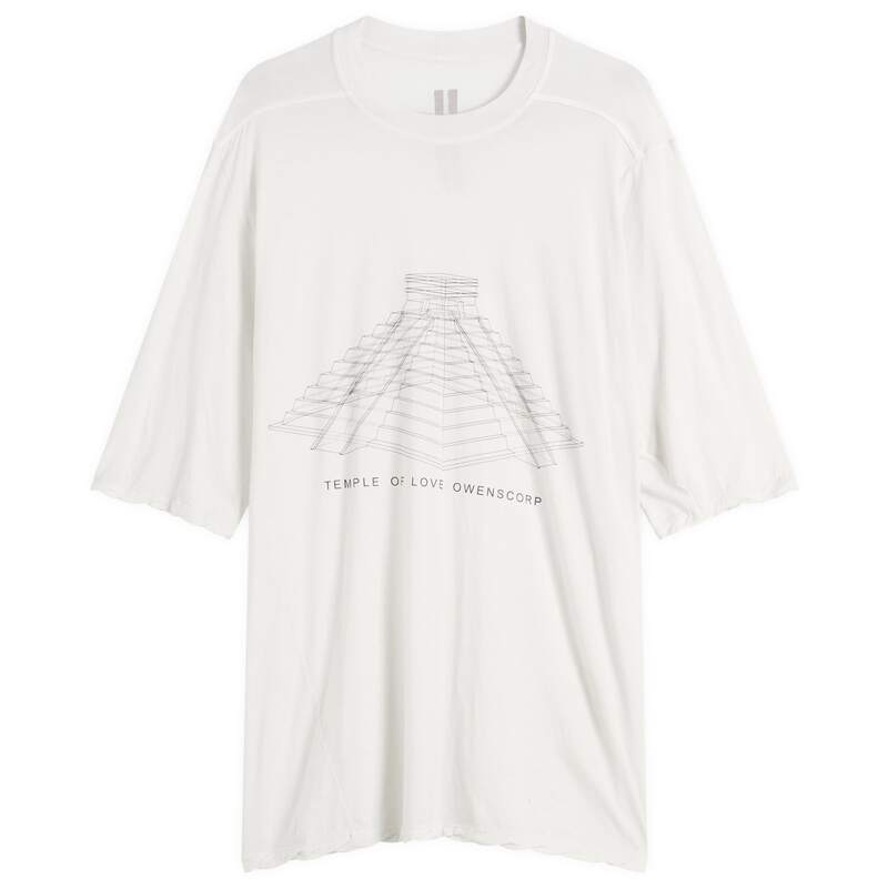 リックオウエンス メンズ トップス プルオーバー Rick Owens Temple of Love Jumbo T-Shirt Milk Wash/Black 黒いこと