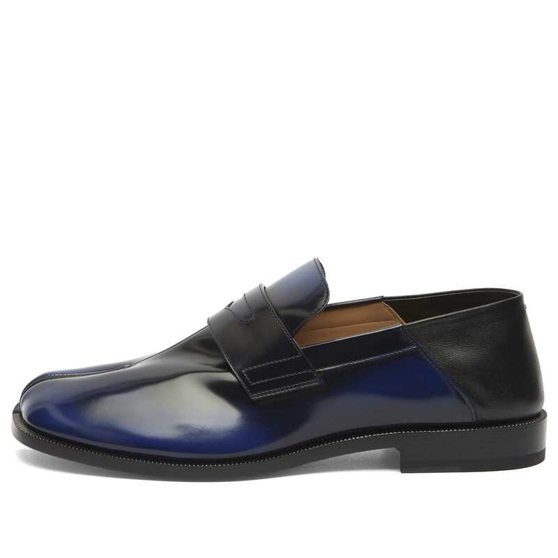 マルタンマルジェラ メンズ シューズ スリッポン・ローファー Maison Margiela Collapsable Back Tabi Loafers Pop Blue/Black 黒いこと