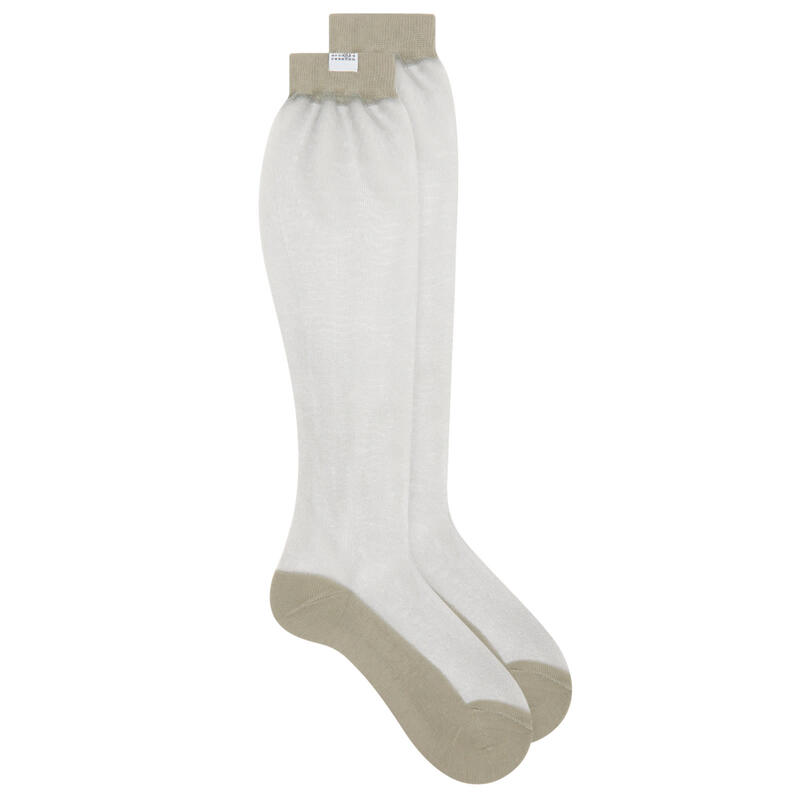 マルタンマルジェラ レディース アンダー御召しもの ソックス シアー MM6 Maison Margiela Sheer Knee High Socks Dark Grey Melange 薄墨色