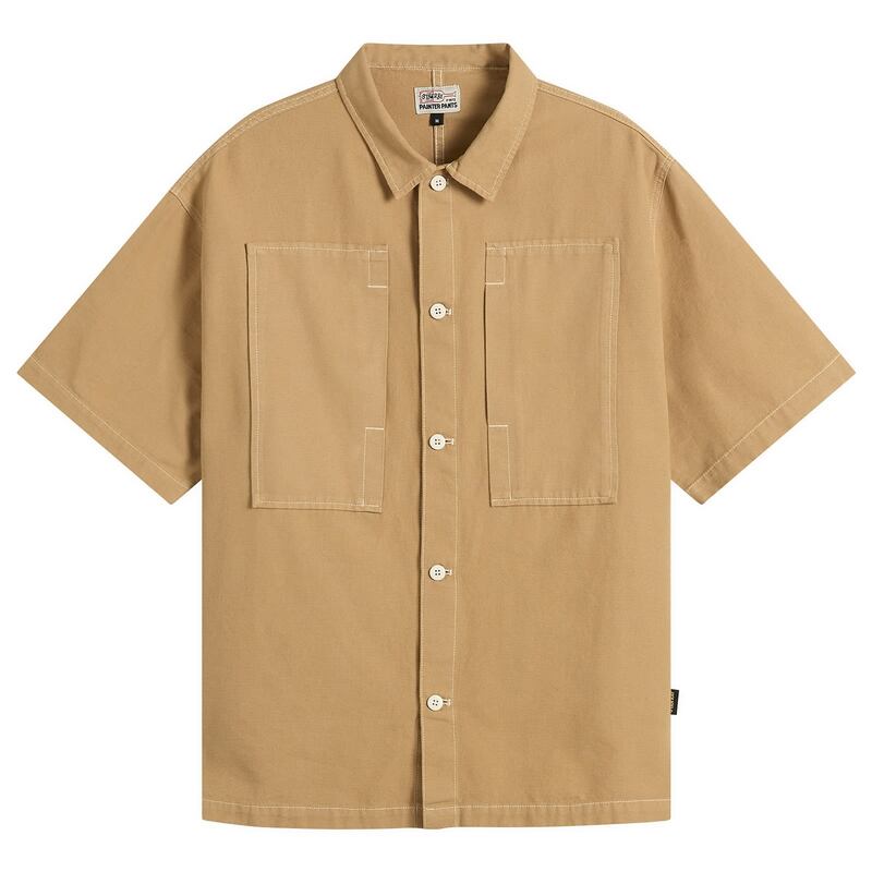 スタンレイ メンズ トップス シャツ Stan Ray Short Sleeve Painter Shirt Apple Cinnamon Canvas