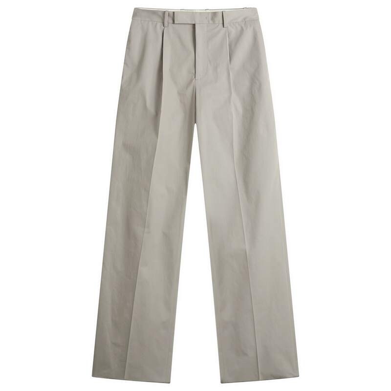 ジル・サンダー メンズ ボトムス 心地よいズボン下 筋目 綿織物 Jil Sander Cotton Pleated Trouser Ash Grey 薄墨色