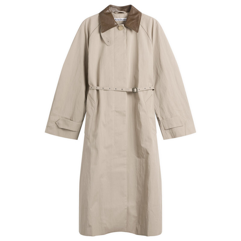 アクネ ストゥディオズ レディース アウター 厚地の外套 Acne Studios Ofelia Tech Trench Coat Khaki Grey 薄墨色