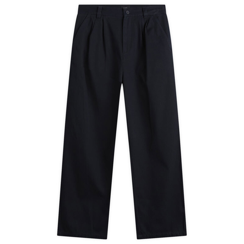 アーペーセー メンズ ボトムス 心地好いズボン下 A.P.C. Ricky Double Pleat Chinos Dark Navy 米国海軍