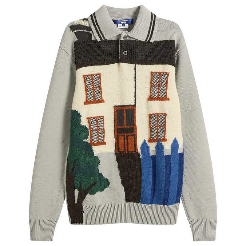 ジュンヤ ワタナベ メンズ アウター 編み物・ティーシャツ Junya Watanabe MAN Intarsia Jacquard Jumper Blue Gray 薄墨色