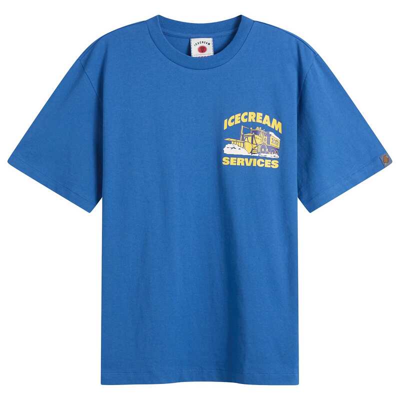 クリーム メンズ トップス ティーシャツ ICECREAM 集積回路 Services T-Shirt Blue 青色 トップス-メンズファッション-Tシャツ・カットソー