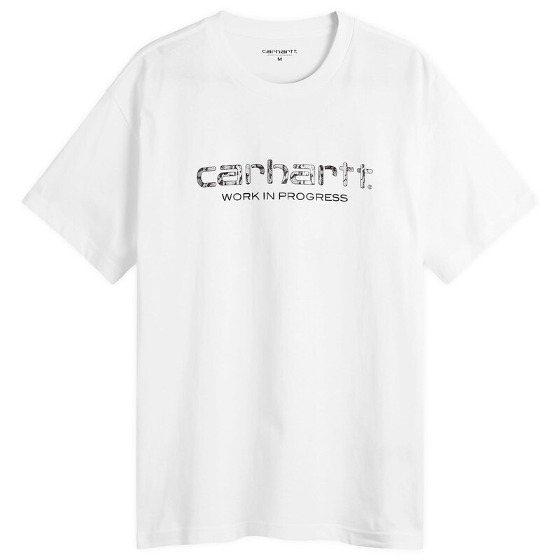 カーハート メンズ トップス Tシャツ ロゴ Carhartt WIP Snake Script Logo T-Shirt - END. Excusive White ホワイト｜ReVida 店