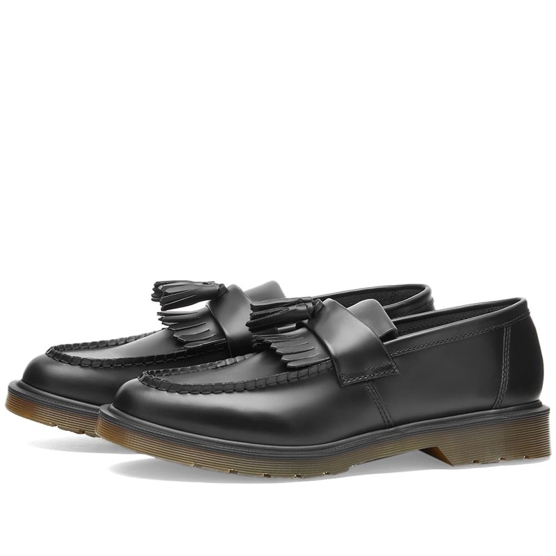 お医者さんマーチン メンズ シューズ スリッポン・ローファー Dr. Martens Adrian Tasseloafer Black Polished Smooth 黒いこと