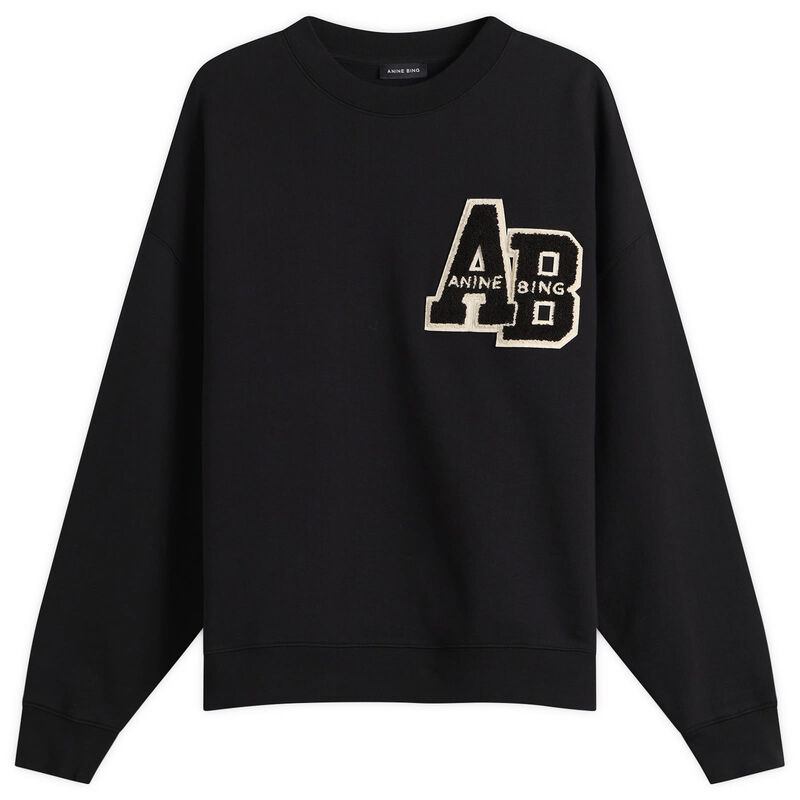 アニービン レディース アウター パーカー・スウェット ティーシャツ Anine Bing Milesweatshirt Black 黒いこと