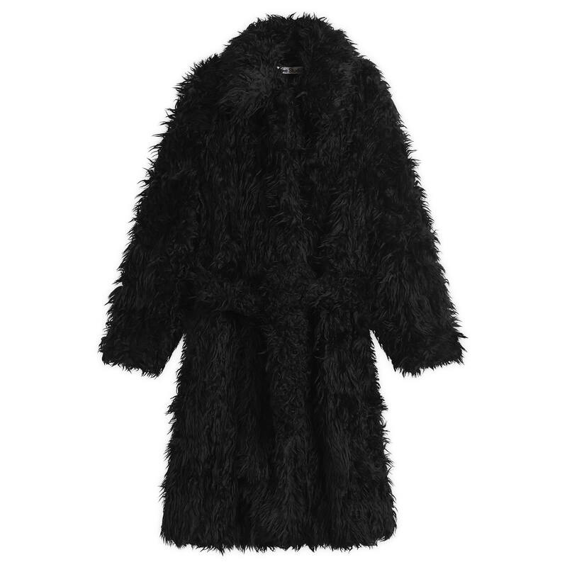 アクネ ストゥディオズ レディース アウター 厚地の外套 Acne Studios Oflama Long Messy Faux Fur Coat Black 黒いこと