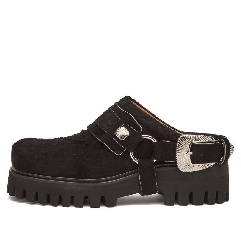 トゥーガ ピューラ レディース シューズ パンプスエード TOGA PULLA Suede Chunky Shoes Black 黒いこと