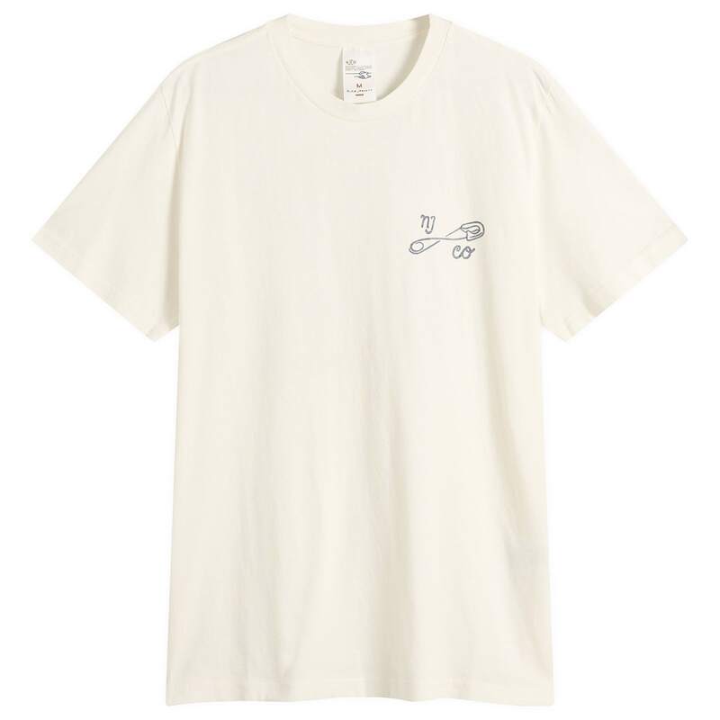 ヌーディージーンズ メンズ トップス ティーシャツ Nudie Jeans Co Roy NJCO Pin T-Shirt Chalk White 白いこと