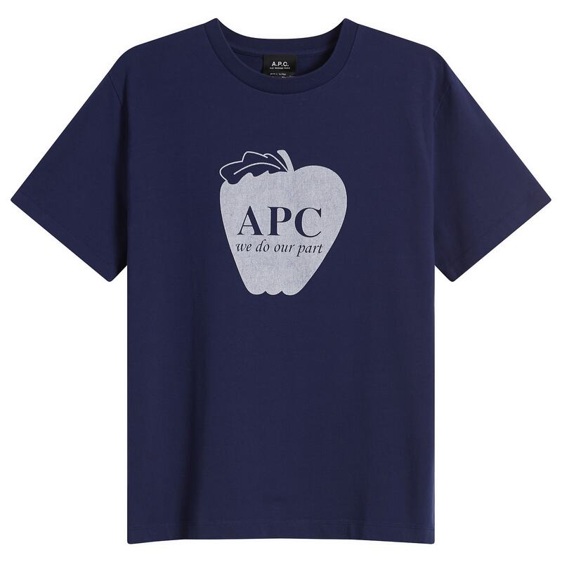 アーペーセー メンズ トップス プルオーバー A.P.C. Apple T-Shirt Indigo インディゴ