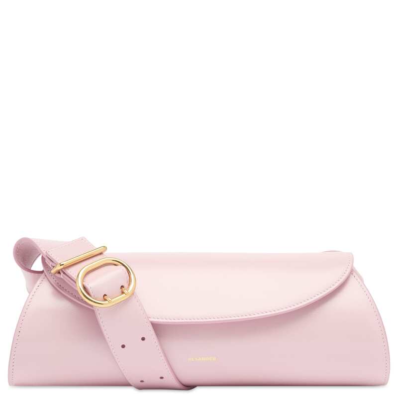 ジル・サンダー レディース 御徒面子 なめし革 Jil Sander Cannolo SM Leather Shoulder Bag Candy Pink さくら色