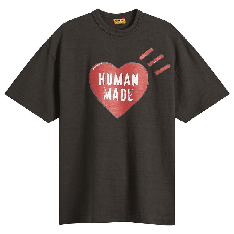 ヒューマンお手伝いさん メンズ トップス プルオーバー Human Made Red Heart-Shirt Black 黒いこと