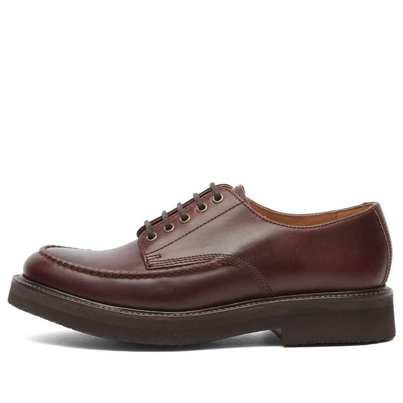 グレンソン メンズ シューズ スリッポン・ローファー 力くらべ Grenson Carlo Derby Shoe Brown 赤銅色