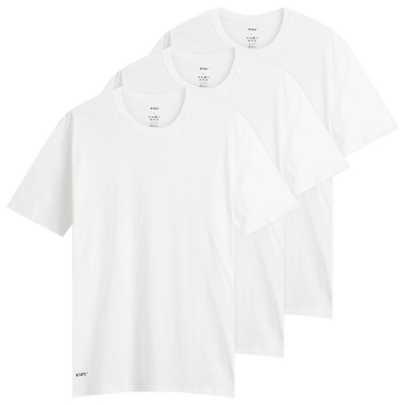 ダブルタップス メンズ トップス Tシャツ WTAPSkivvies 3-Pack Tee White ホワイト|ReVida 店
