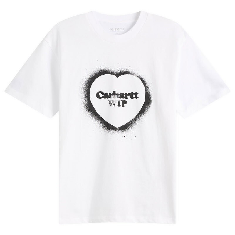 鉄道車両ハート形 レディース トップス プルオーバー Carhartt WIP Spray Heart-Shirt White 白いこと