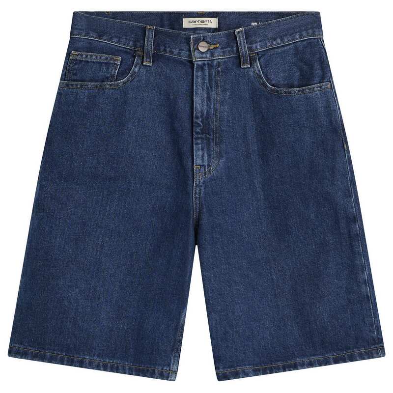 鉄道車両ハート型 レディース ボトムス 二分の一ズボン下・さる股引き Carhartt WIP Brandon Short Blue Stone Wash 青碧