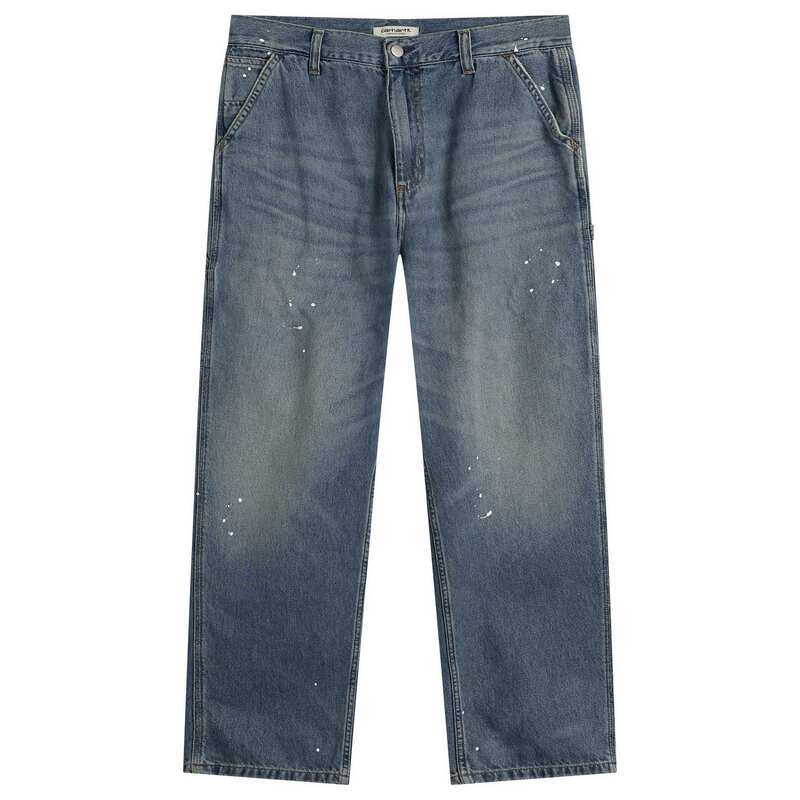 鉄道車両ハート形 レディース ボトムス 心地好いズボン下 Carhartt WIP Single Knee Pant Blue 青み