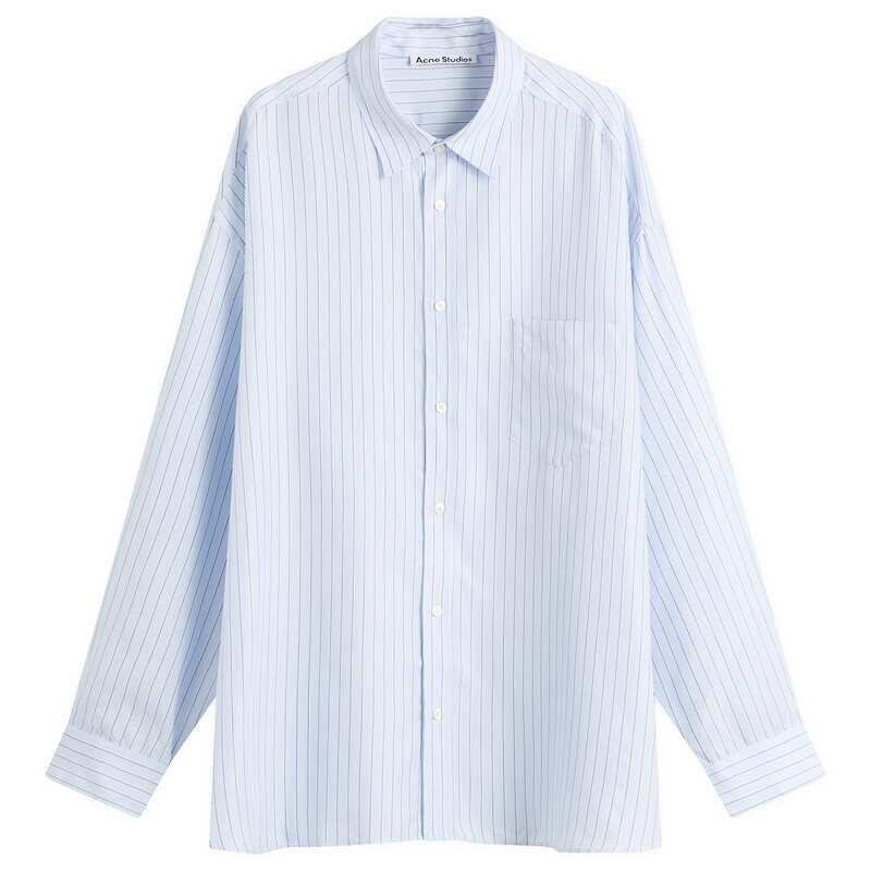 アクネ ストゥディオズ メンズ トップス ティーシャツ Acne Studios Oversized Stripe Shirt Blue 青碧