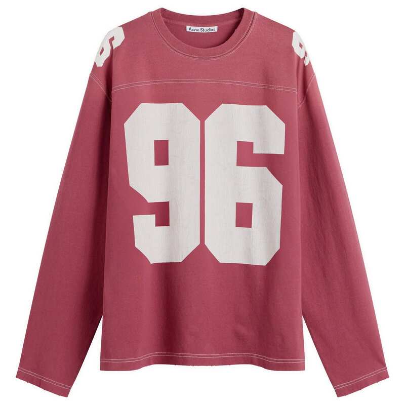 アクネ ストゥディオズ メンズ トップス プルオーバー プルオーバー Acne Studios Exfold Long Sleeve Jersey Faded Red 赤いこと
