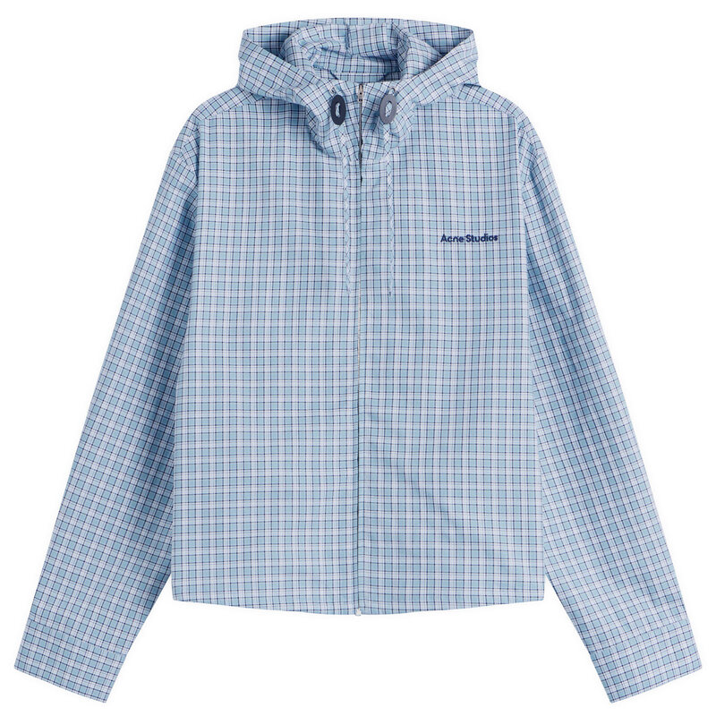 アクネ ストゥディオズ レディース アウター 上衣・上衣 Acne Studios Ofass Check Jacket Blue \u0026 White 白いこと