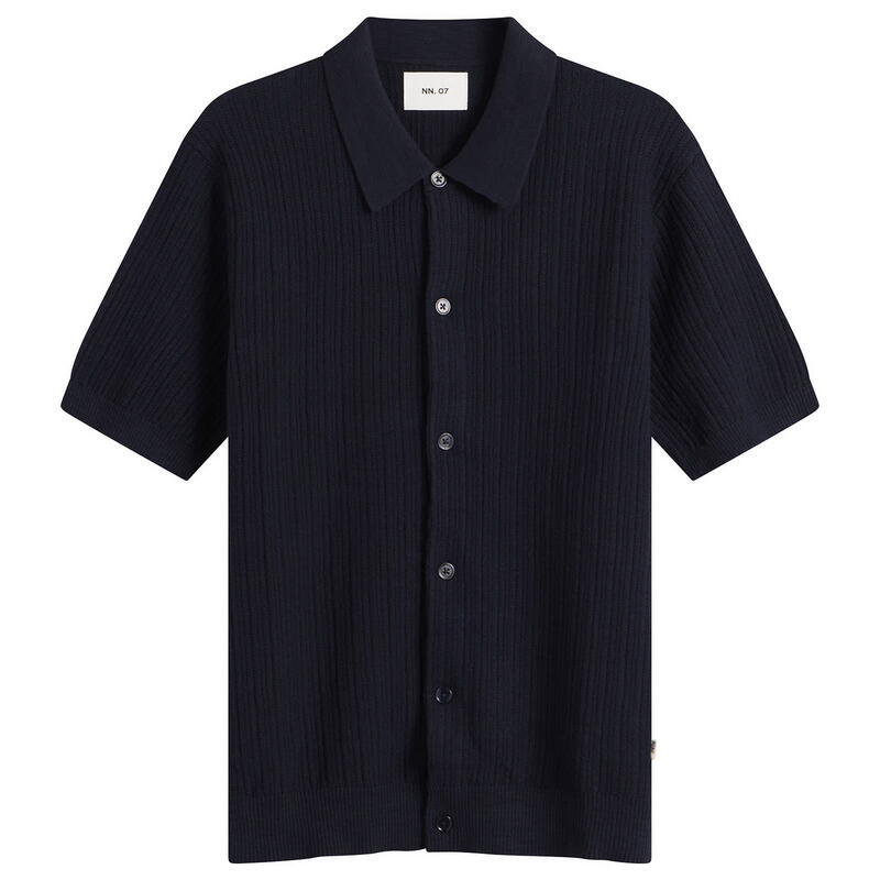 NN07 メンズ アウター ジレー スポーツシャツ NN07 Nolan Polo Cardiganavy Blue 米国海軍