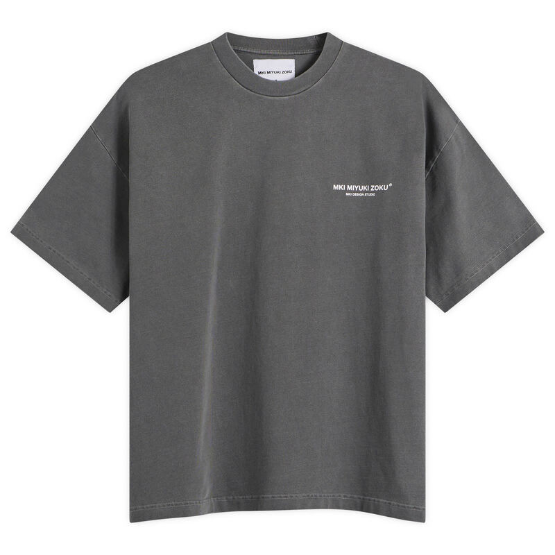 エムケーアイ メンズ トップス ティーシャツ MKI Design Studio T-Shirt Pigment Black 黒いこと