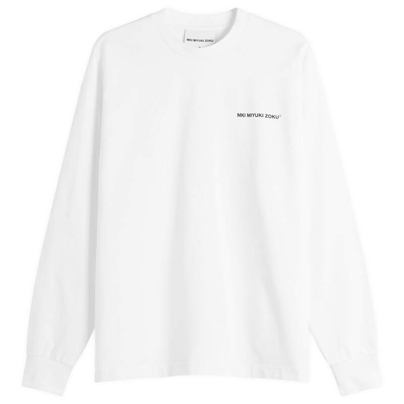 エムケーアイ メンズ トップス ティーシャツ MKI Uniform Long Sleeve T-Shirt White 白いこと